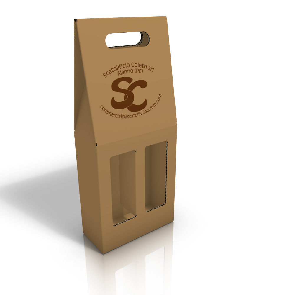 Valigetta Avana 2 bottiglie - VUOTA