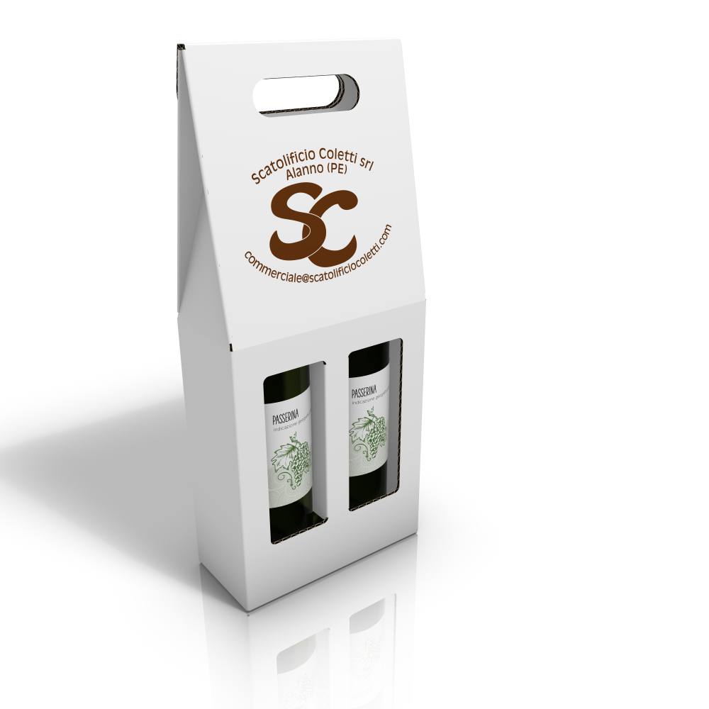 Valigetta Bianca 2 bottiglie - PIENA