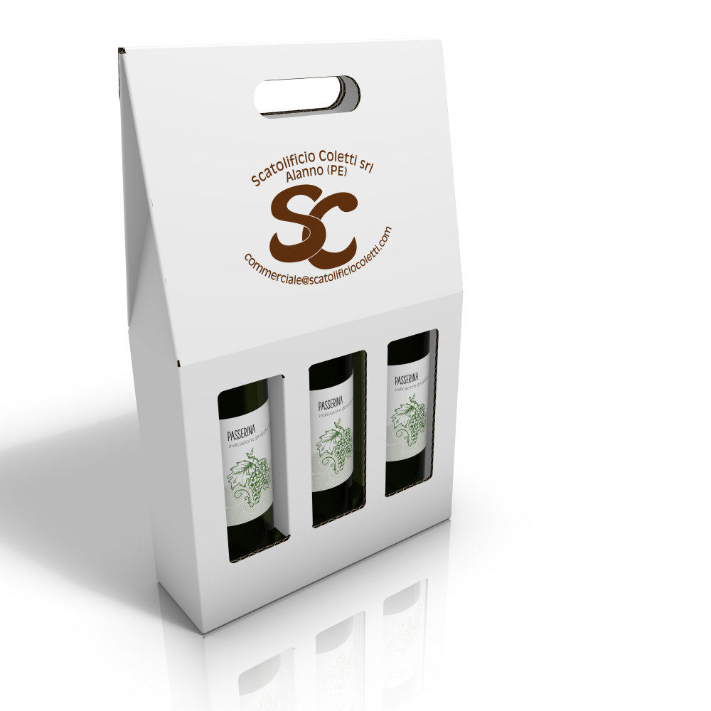 Valigetta Bianca 3 bottiglie - PIENA